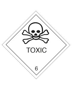 Gefahrgutetiketten aus Papier mit Aufdruck Toxic