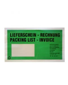 Begleitpapiertaschen DINlg "Lfs/Rg" Grün